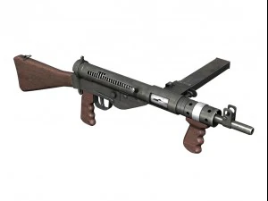 sten mkv submachine 3D Model