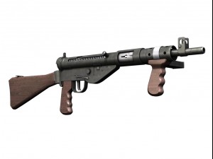 sten mkv submachine 3D Model
