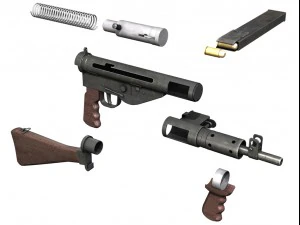 sten mkv submachine 3D Model