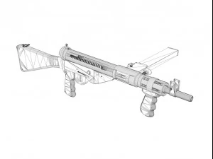 sten mkv submachine 3D Model