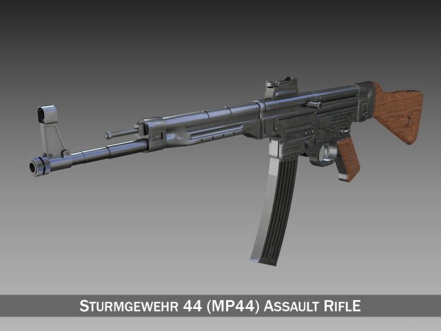 sturmgewehr 44 mp44 german assault rifle Modelo 3D .c4d .max .obj .3ds .fbx .stl .blend 