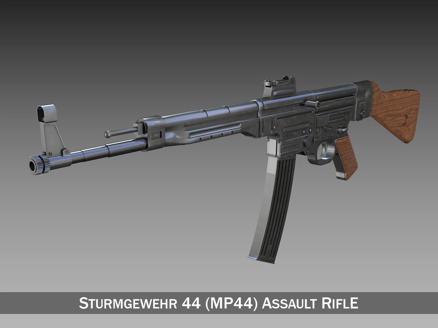 rifle de assalto alemão sturmgewehr 44 mp44 Modelo 3D .c4d .max .obj .3ds .fbx .stl .blend