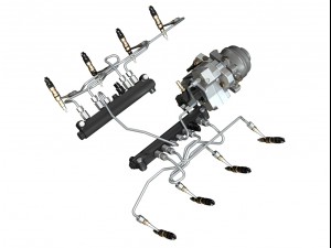 injection system of a v8 engine 3D-Modell