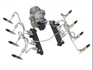 injection system of a v8 engine 3D-Modell