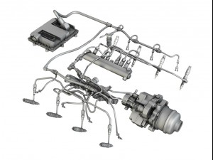 injection system of a v8 engine 3D-Modell