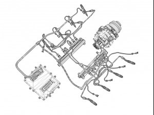 injection system of a v8 engine 3D-Modell