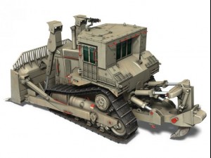idf armored cat d9r bulldozer 3D Модель