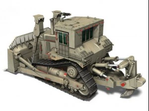 idf zırhlı kedi d9r buldozer 3D Model