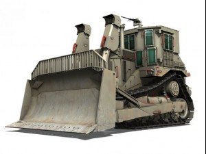 idf armored cat d9r bulldozer 3D Model in Construction 3DExport