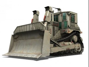 bulldozer blindado cat d9r idf Modelo 3D
