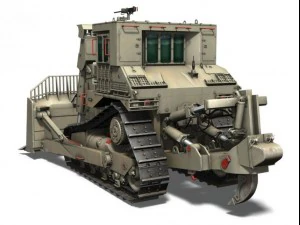 bulldozer blindado cat d9r idf Modelo 3D