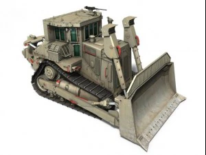 bulldozer blindado cat d9r idf Modelo 3D
