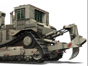 idf armored cat d9r bulldozer Modello 3D