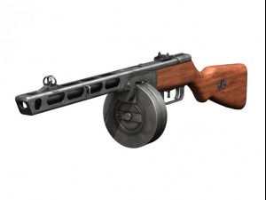 ppsh41 soviet submachine 3D Model
