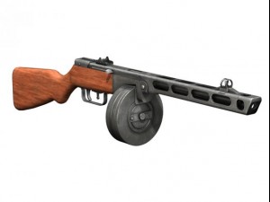 ppsh41 soviet submachine 3D Model