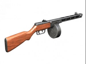 ppsh41 soviet submachine 3D Model