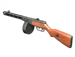 ppsh41 soviet submachine 3D Model
