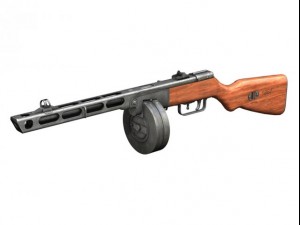 ppsh41 soviet submachine 3D Model