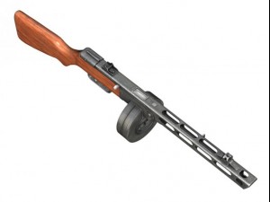 ppsh41 soviet submachine 3D Model
