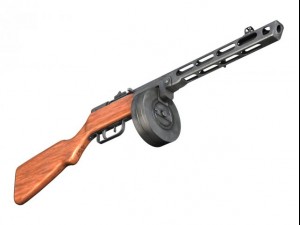 ppsh41 soviet submachine 3D Model