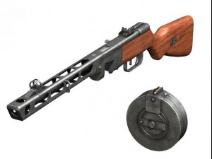 ppsh41 soviet submachine 3D Model