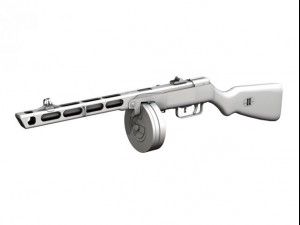 ppsh41 soviet submachine 3D Model