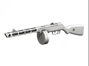 ppsh41 soviet submachine 3D Model