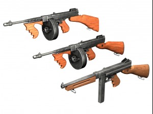 thompson submachine collection 3D Model
