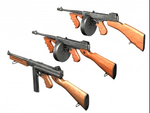 thompson submachine collection 3D Model