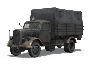 opel blitz - 3t cargo truck - 17 pzdiv 3D Model
