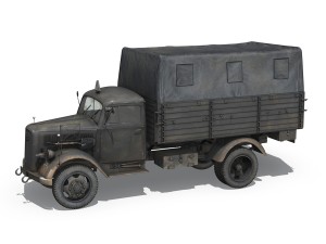 opel blitz - 3t cargo truck - 17 pzdiv 3D Model