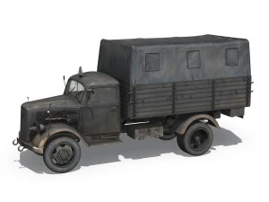 opel blitz - 3t cargo truck - 17 pzdiv 3D Model