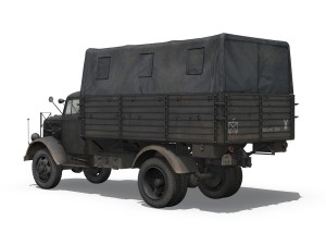 opel blitz - 3t cargo truck - 17 pzdiv 3D Model