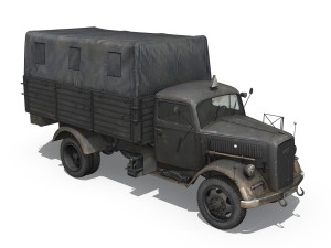 opel blitz - 3t cargo truck - 17 pzdiv 3D Model