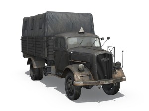 opel blitz - 3t cargo truck - 17 pzdiv 3D Model