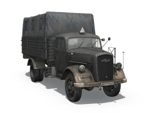 opel blitz - 3t cargo truck - 17 pzdiv 3D Model