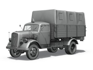 opel blitz - 3t cargo truck - 17 pzdiv 3D Model