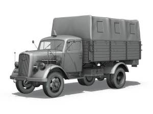 opel blitz - 3t cargo truck - 17 pzdiv 3D Model