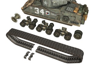 m4a3 sherman collection Modelo 3D
