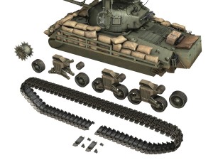 m4a3 sherman collection Modelo 3D