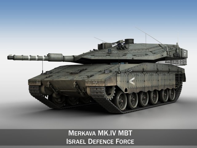 merkava iv - israel defense forces 3D मॉडल .c4d .max .obj .3ds .fbx .stl .blend 