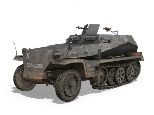 sdkfz 250 halftrack troop carrier Modèle 3D