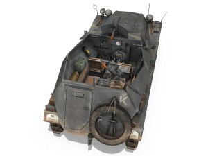sdkfz 250 halftrack troop carrier Modèle 3D