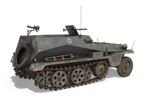 sdkfz 250 halftrack troop carrier Modèle 3D
