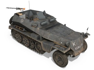 sdkfz 250 halftrack troop carrier Modèle 3D