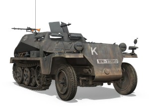 sdkfz 250 halftrack troop carrier Modèle 3D