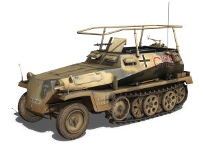 sdkfz 250 3 - greif - half-track command variant 3D Model