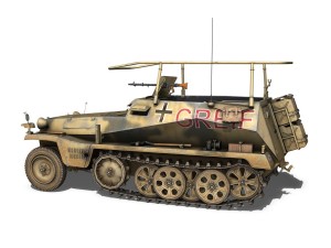 sdkfz 250 3 - greif - half-track command variant 3D Model