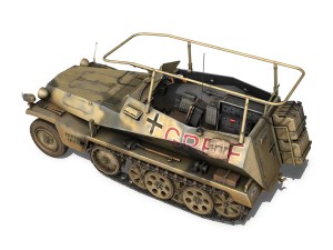 sdkfz 250 3 - greif - half-track command variant 3D Model