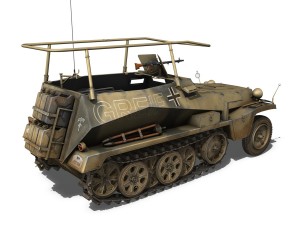 sdkfz 250 3 - greif - half-track command variant 3D Model